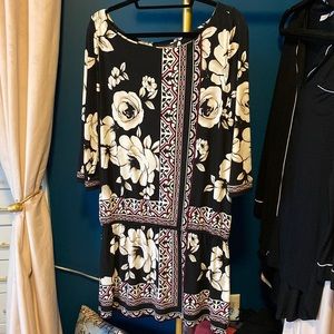Drop waist floral print dress